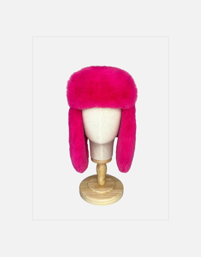AW25 Billie Faux Fur Trapper-Fuchsia