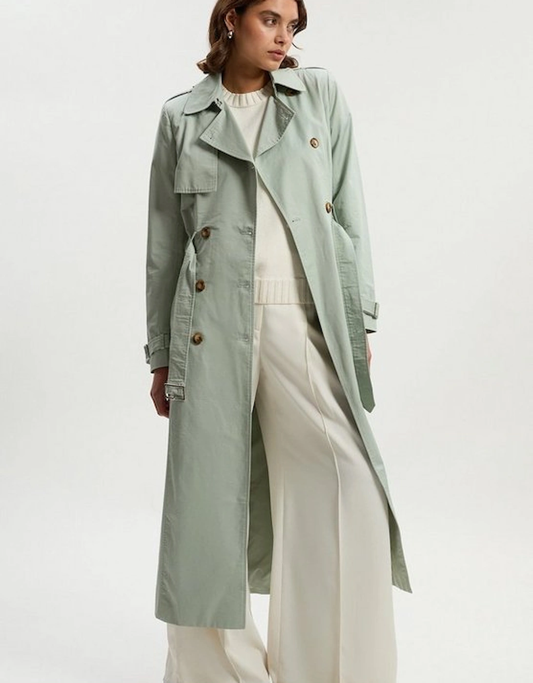 Tailored Classic Belted Trench Coat, 4 of 3