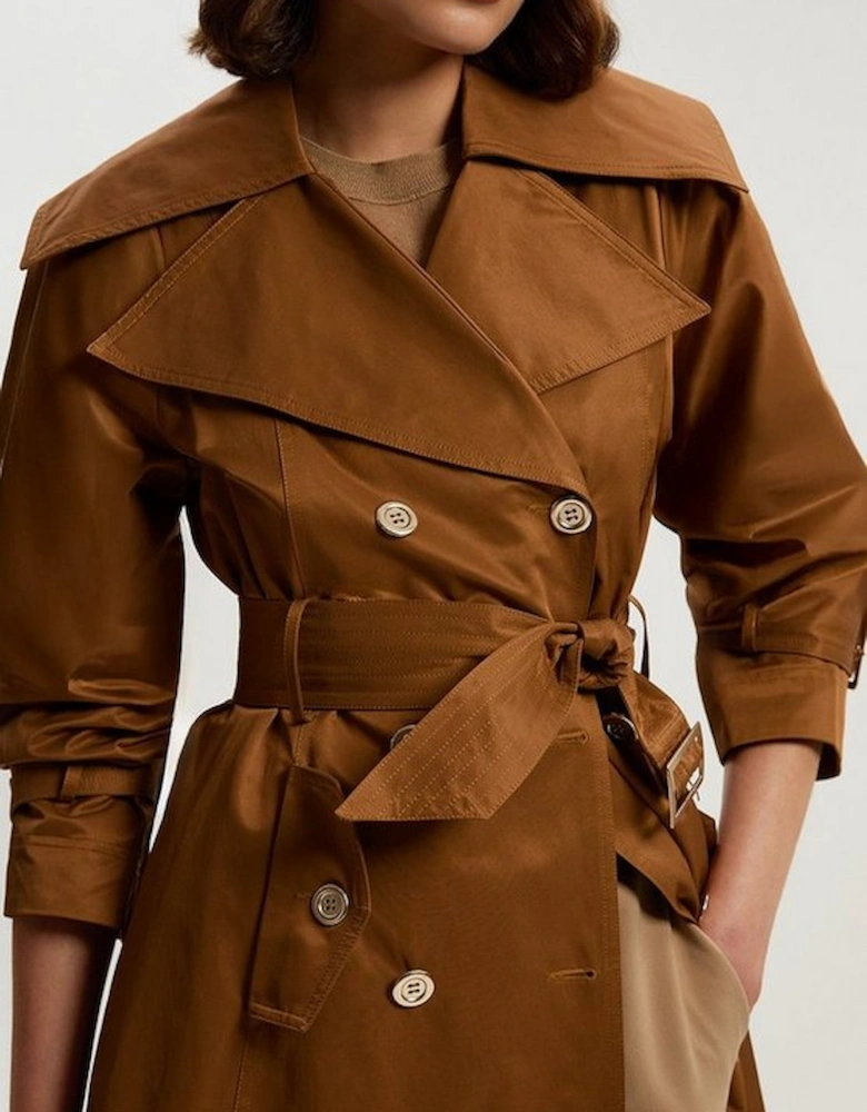 Cotton Sheen Belted Classic Trench Coat