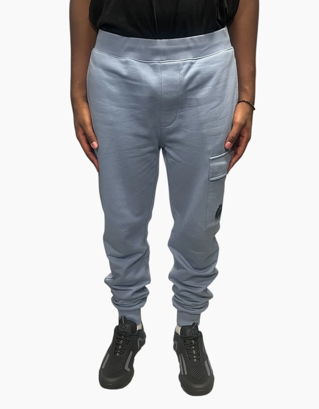Cp Company Men's Blue Lens Pocket Fleece Sweat Pant - Infinity - Size: 42/Regular