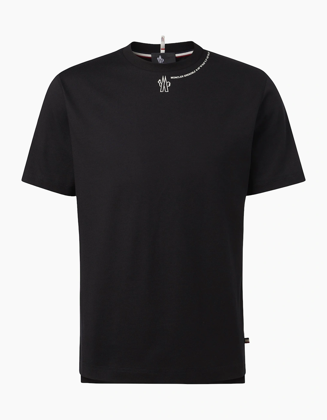 Moncler Men's Neck Branding Cotton T-shirt Black - Size: 42