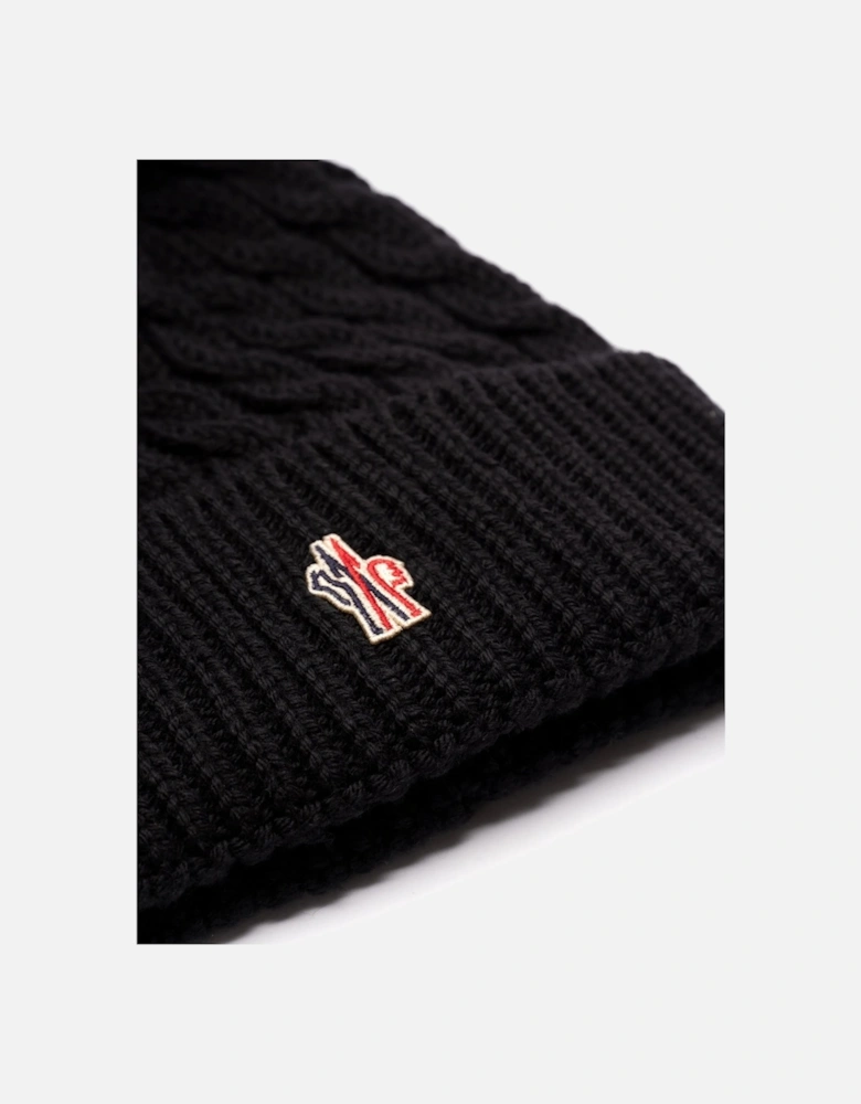 CABLE KNIT BOBBLE HAT