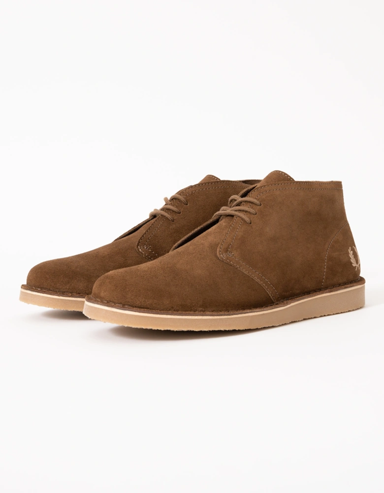 Hawley Suede Mens Desert Boots - Marsh Brown Z24