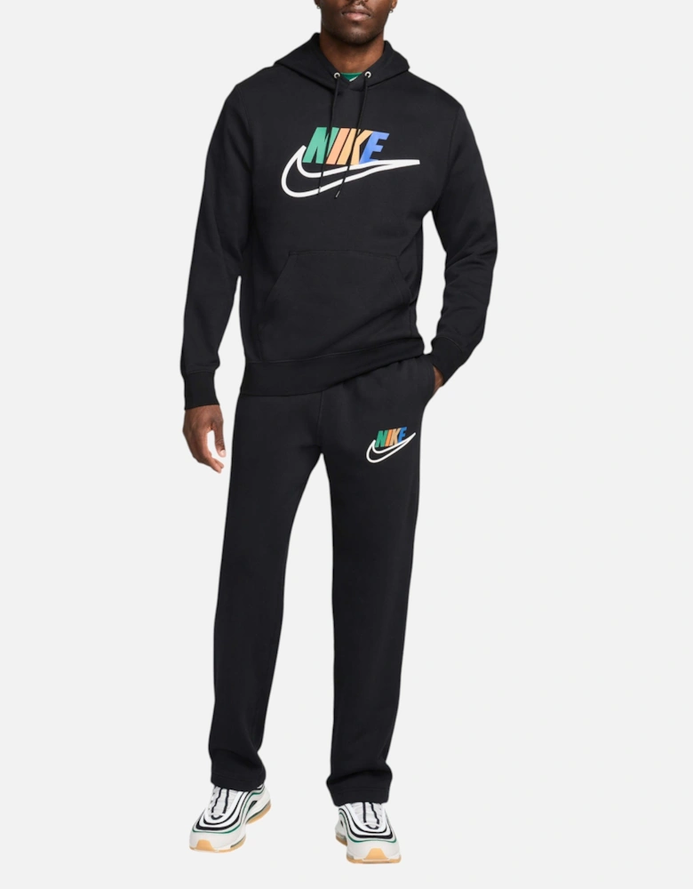 FZ0775 Mens Fleece Joggers Open Hem Trousers Club Sport Bottoms