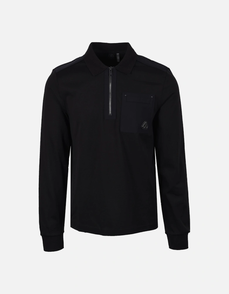 Dalon Long Sleeved Polo Shirt Black