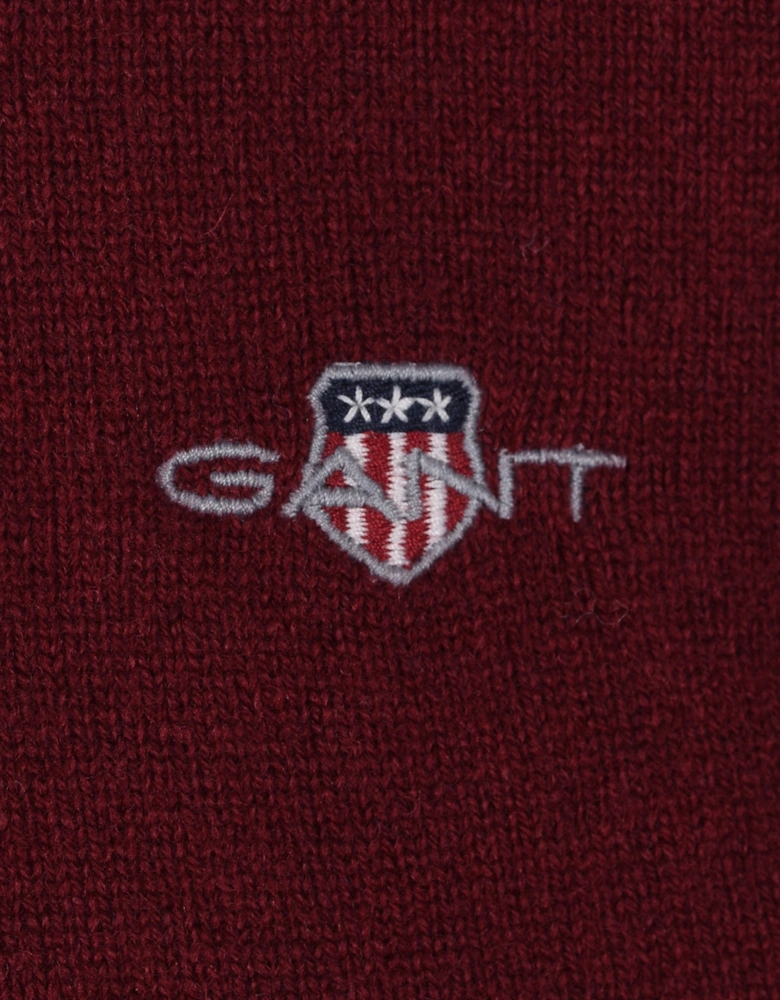 Superfine Lambswool Crew Neck Knitwear Plumped Red