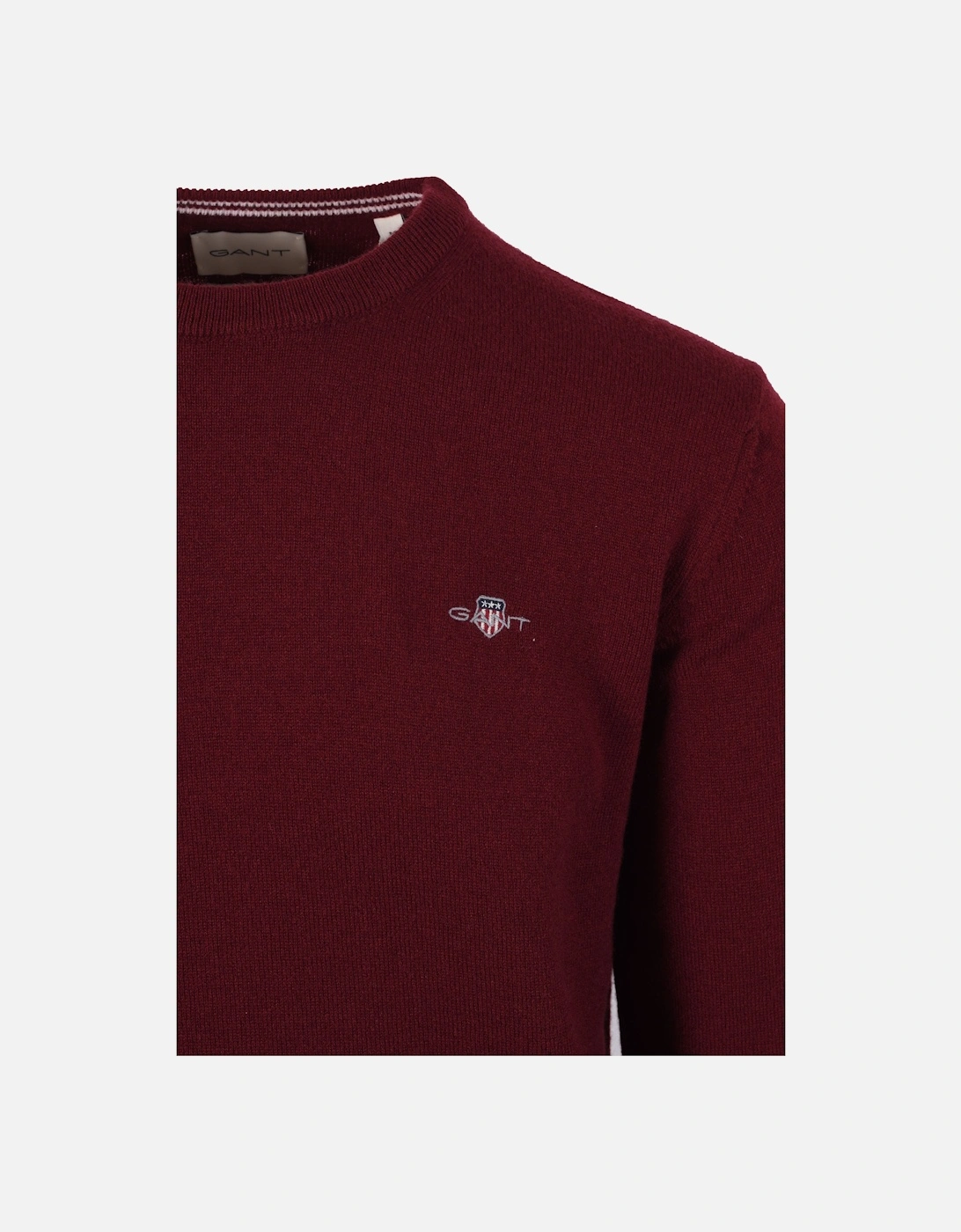 Superfine Lambswool Crew Neck Knitwear Plumped Red