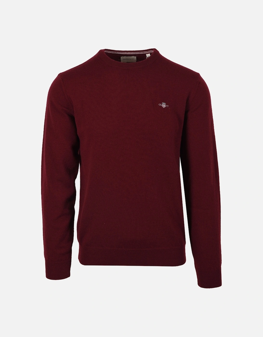 Men's Gant Superfine Lambswool Crew Neck Knitwear Plumped Red - Size: 42
