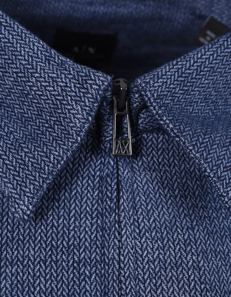 Overshirt Blue Herringbone