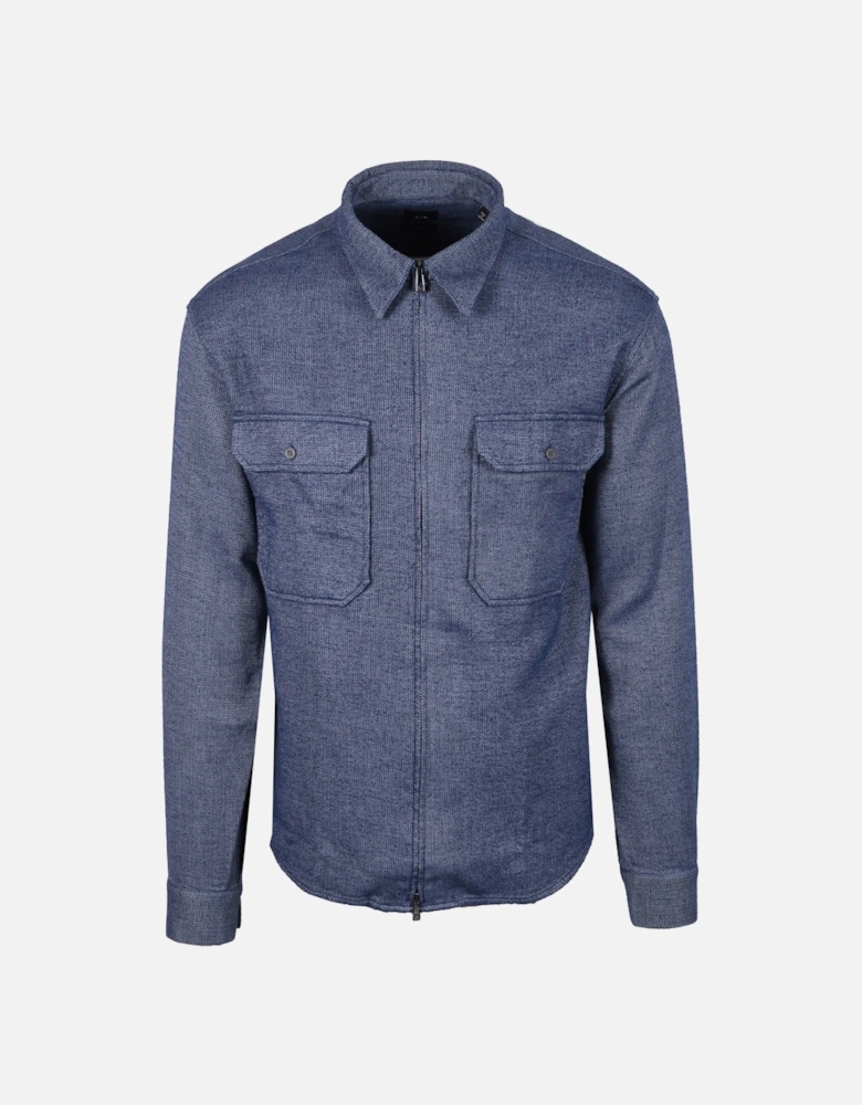 Overshirt Blue Herringbone