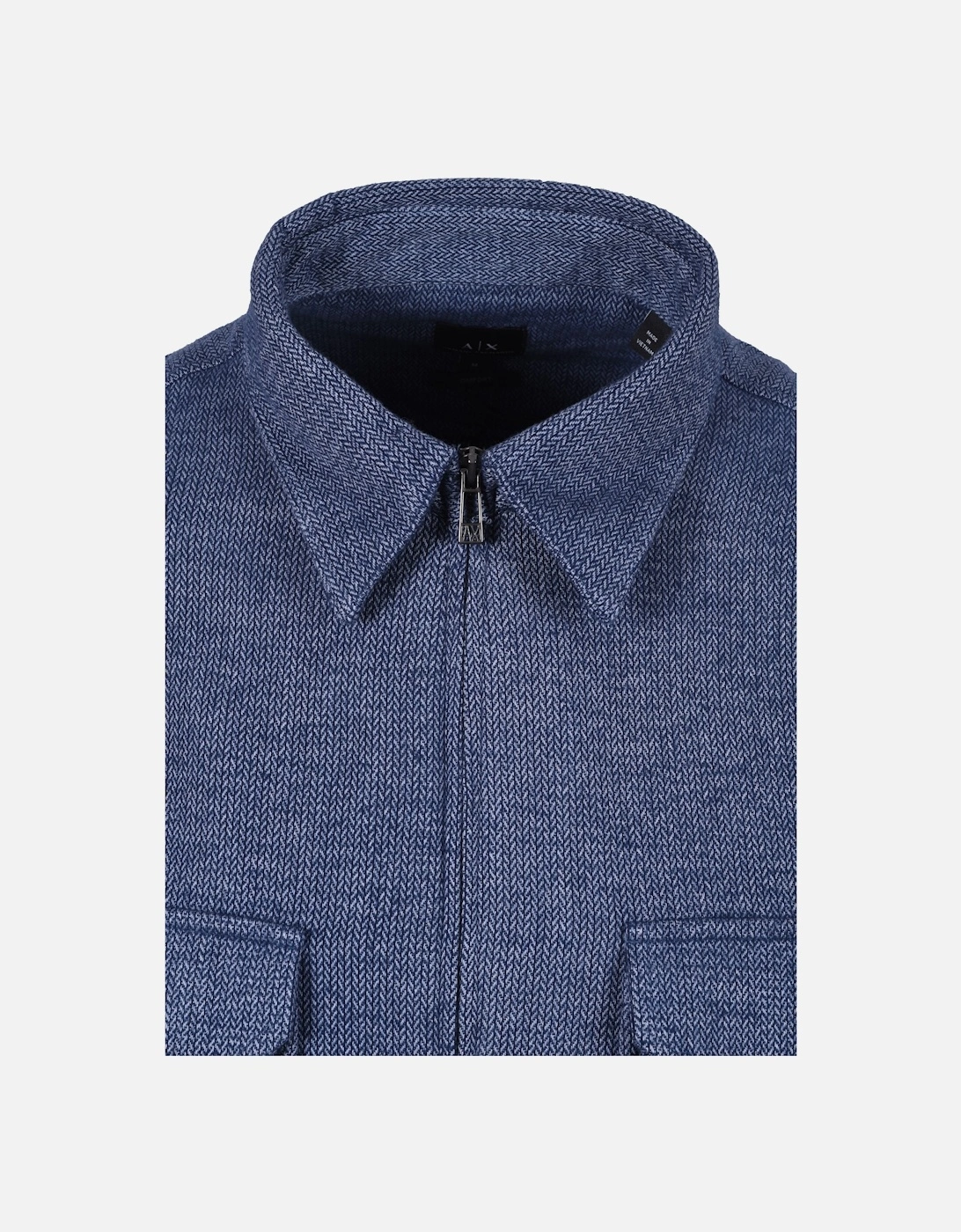 Overshirt Blue Herringbone