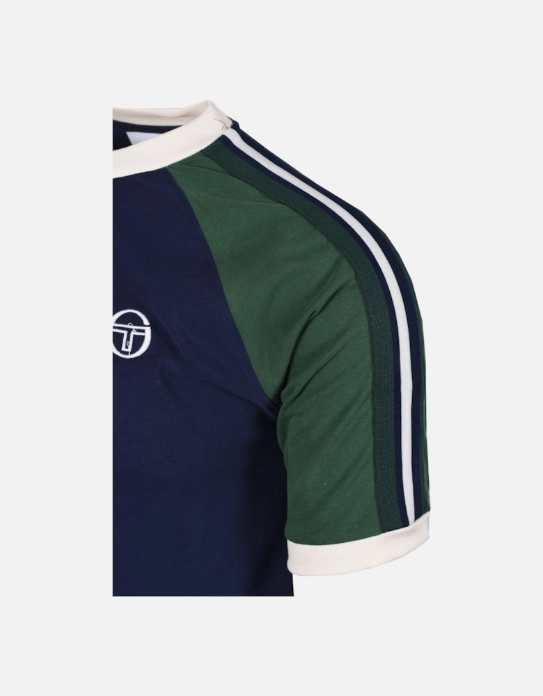 Hadow Ringer T-Shirt Maritime Blue/Eden