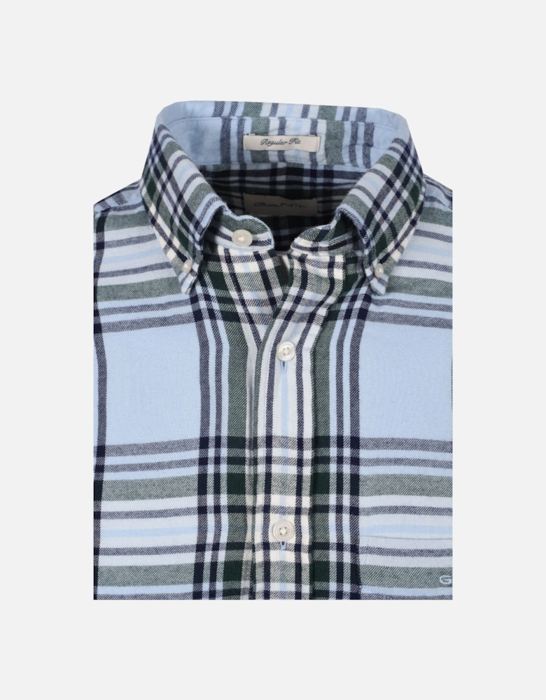 Windblown Flannel Check Shirt Fresh Blue
