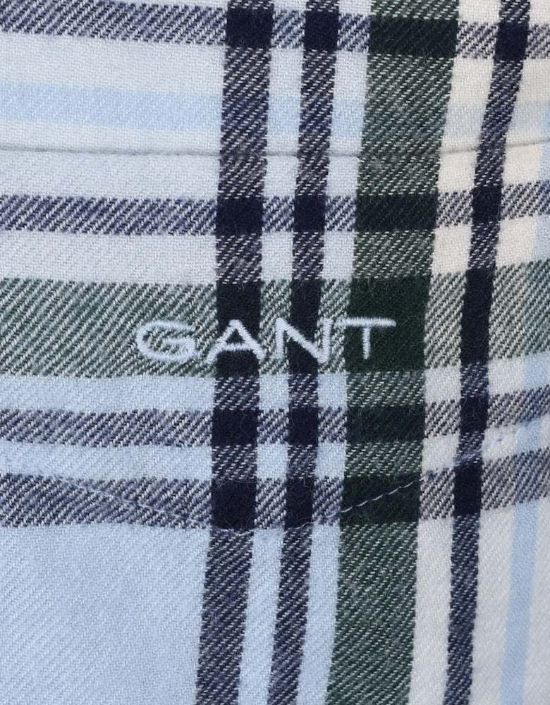 Windblown Flannel Check Shirt Fresh Blue