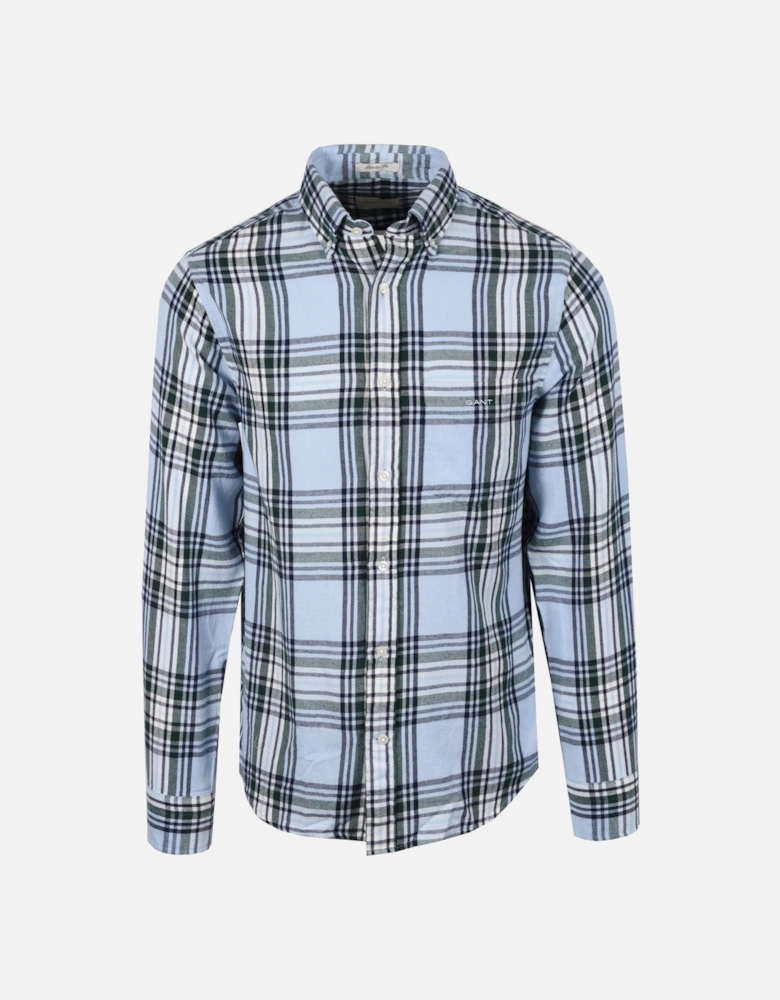 Windblown Flannel Check Shirt Fresh Blue