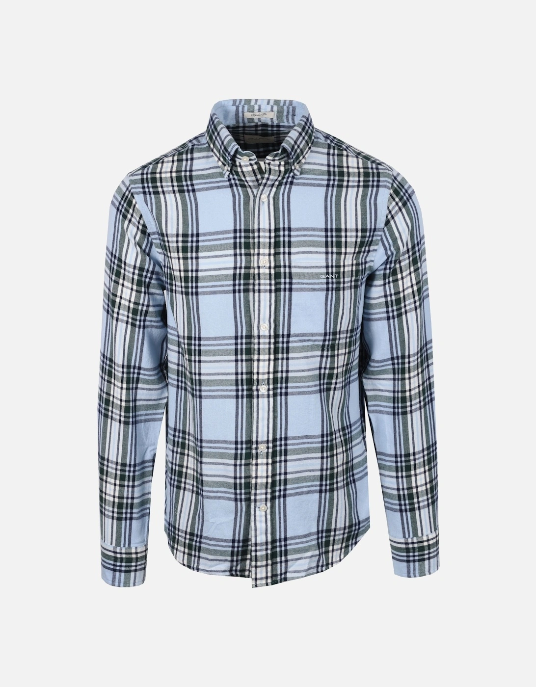 Windblown Flannel Check Shirt Fresh Blue, 5 of 4