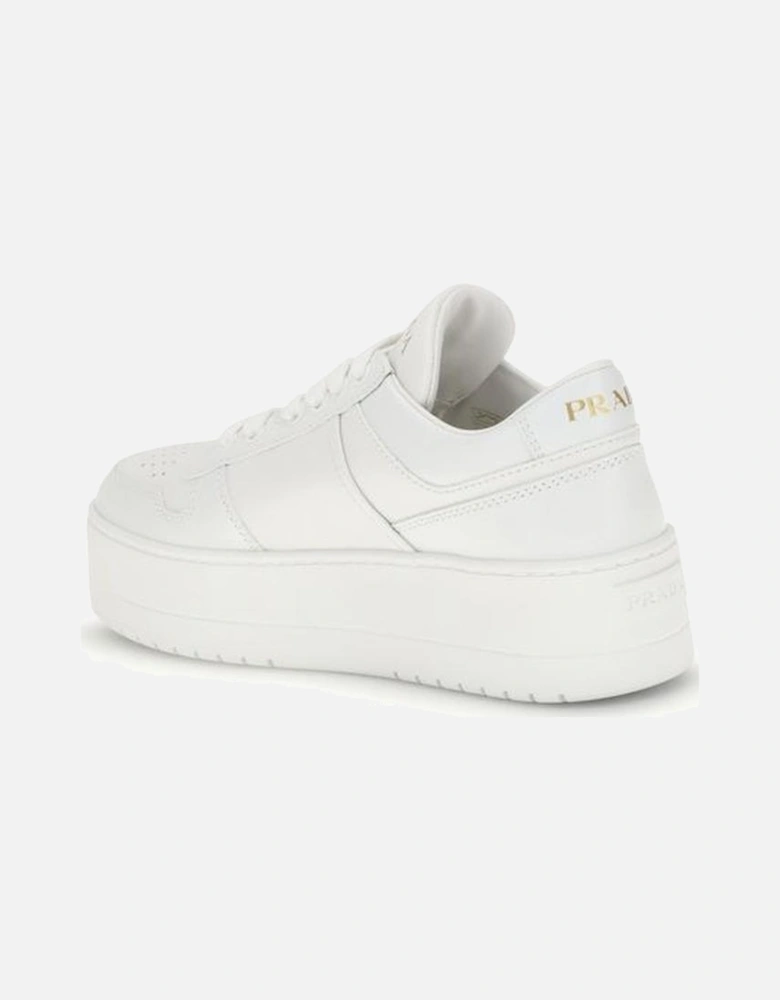 Downtown Bold Perforated Leather Platform Sneakers Women - White