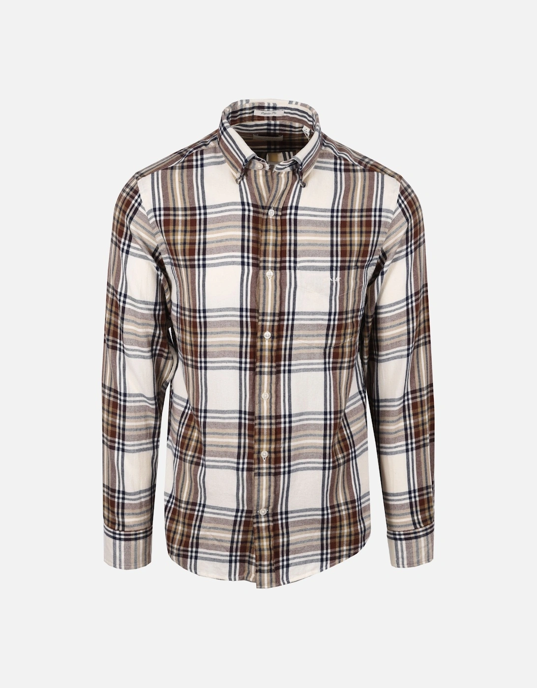 Windblown Flannel Checked Shirt Cream, 5 of 4