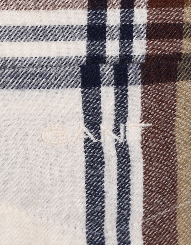 Windblown Flannel Checked Shirt Cream