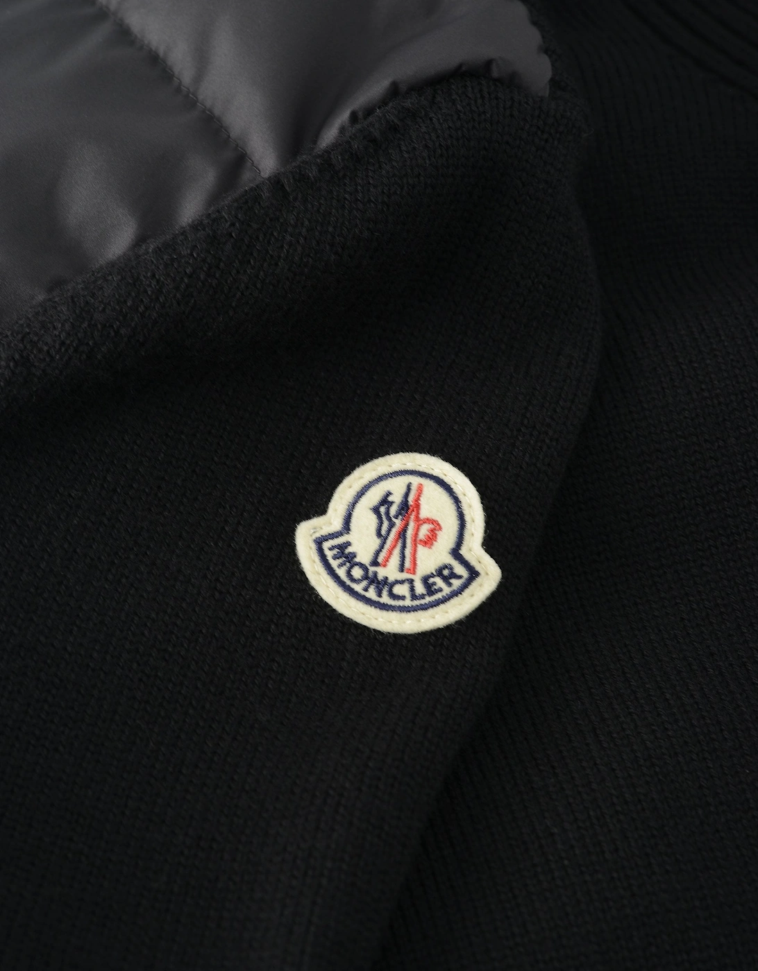 Zip Through Hybrid Cardigan Black