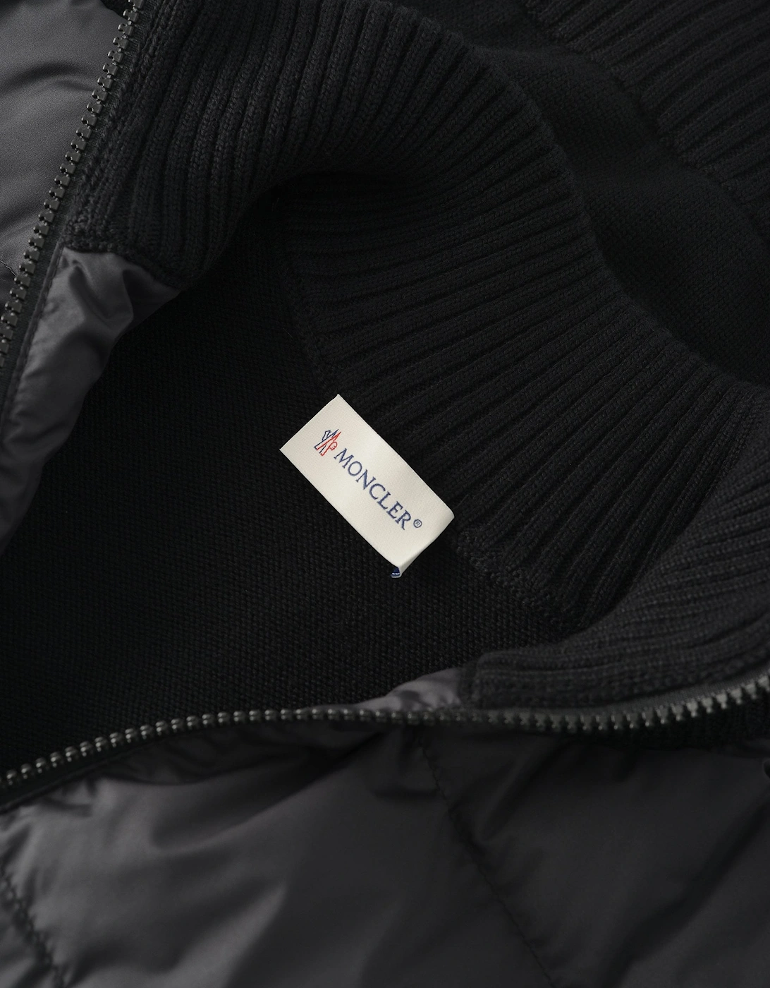 Zip Through Hybrid Cardigan Black