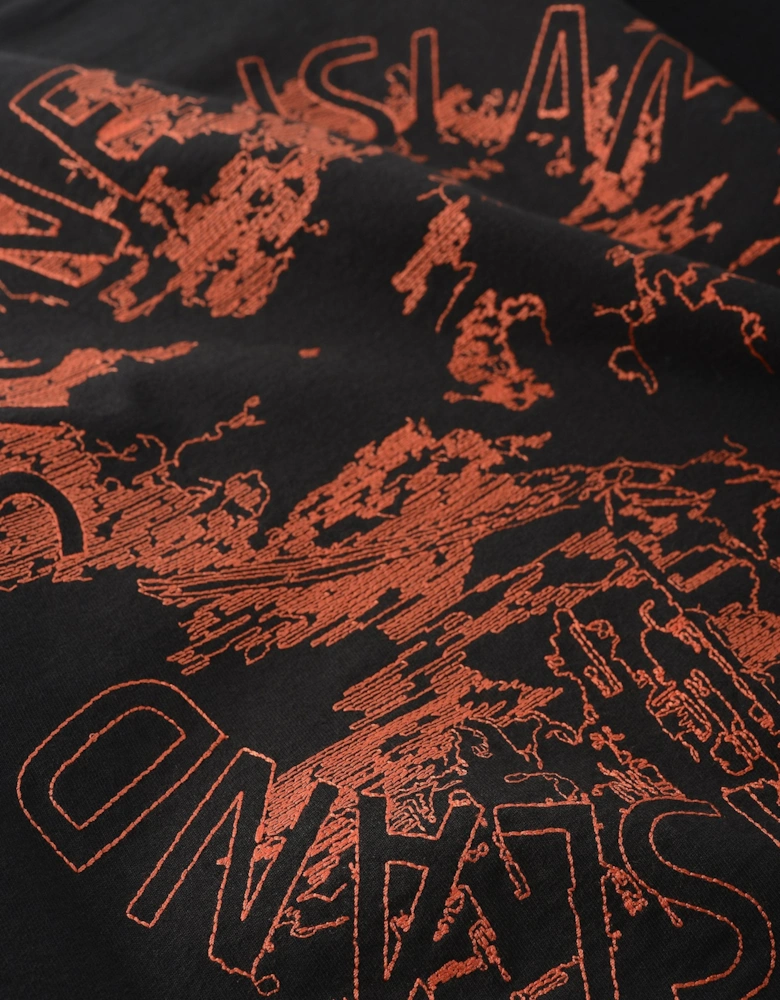 S0233 Branded Cotton T-Shirt Black
