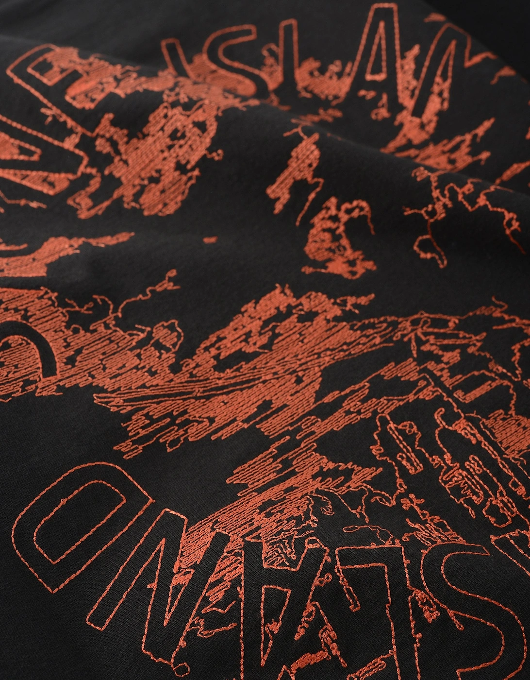 S0233 Branded Cotton T-Shirt Black