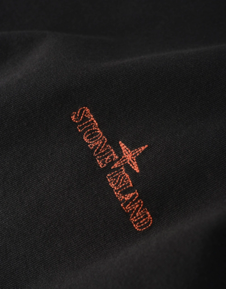 S0233 Branded Cotton T-Shirt Black