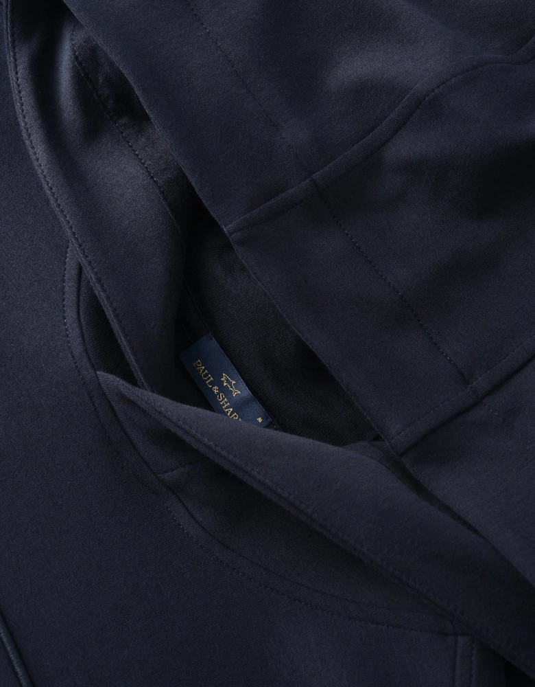 Embroidered x Soft Hoodie Navy