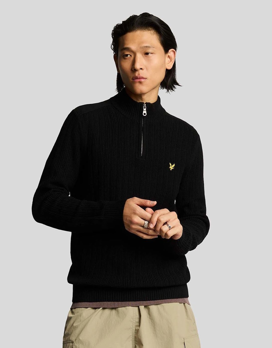 Ribbed Quarter Zip Jumper, 6 of 5