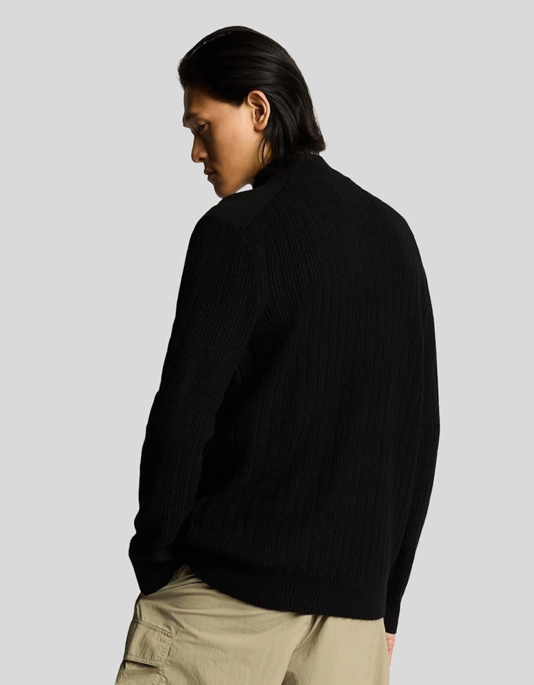 Ribbed Quarter Zip Jumper
