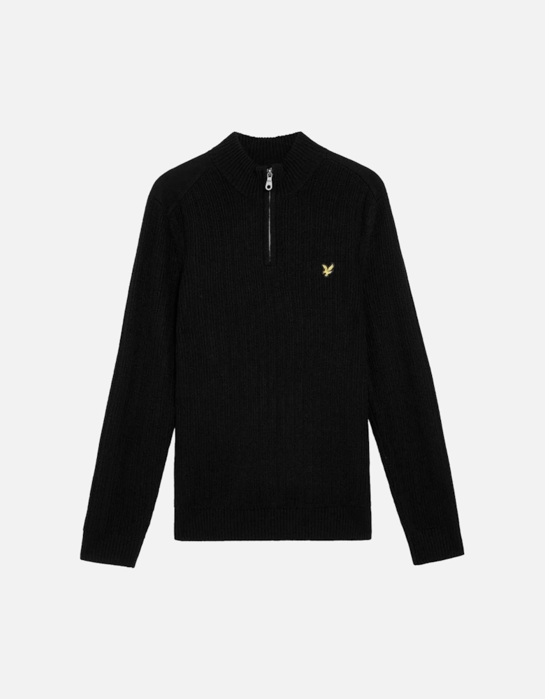 Ribbed Quarter Zip Jumper
