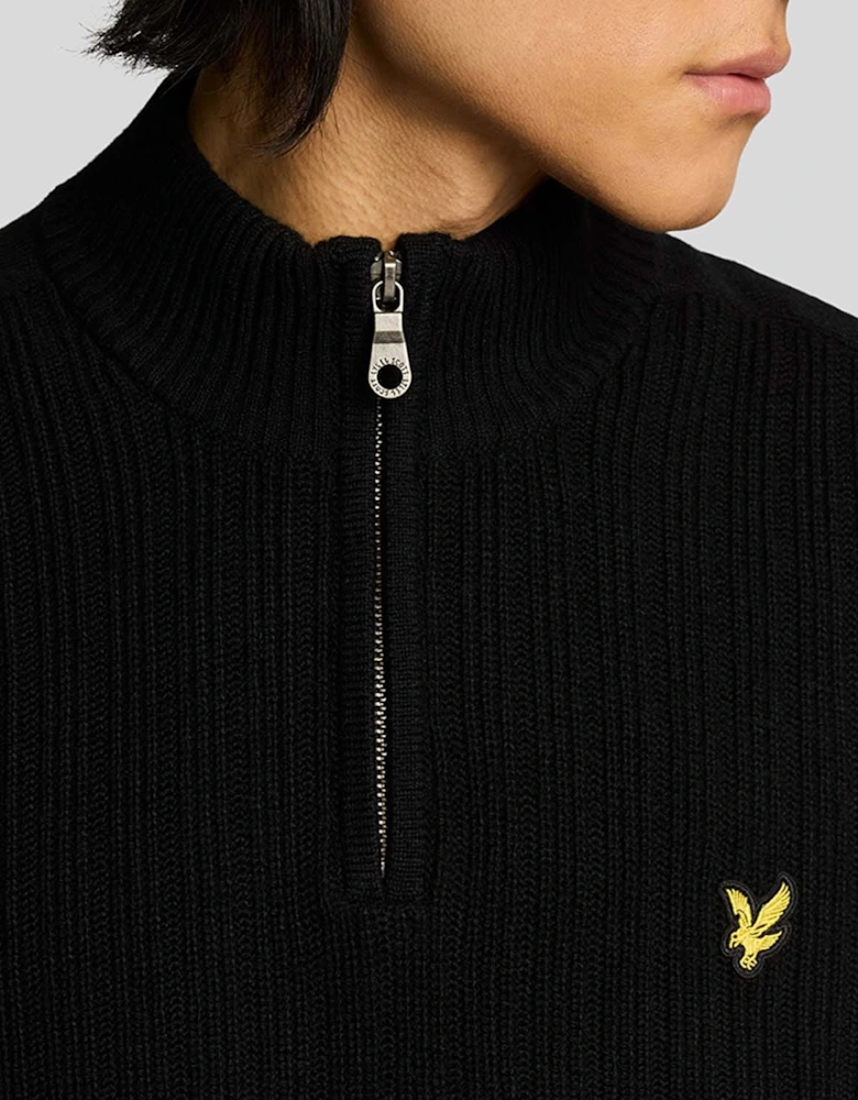 Ribbed Quarter Zip Jumper