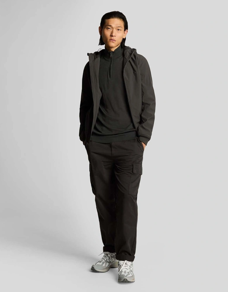 Tonal Eagle Merino Quarter Zip Jumper