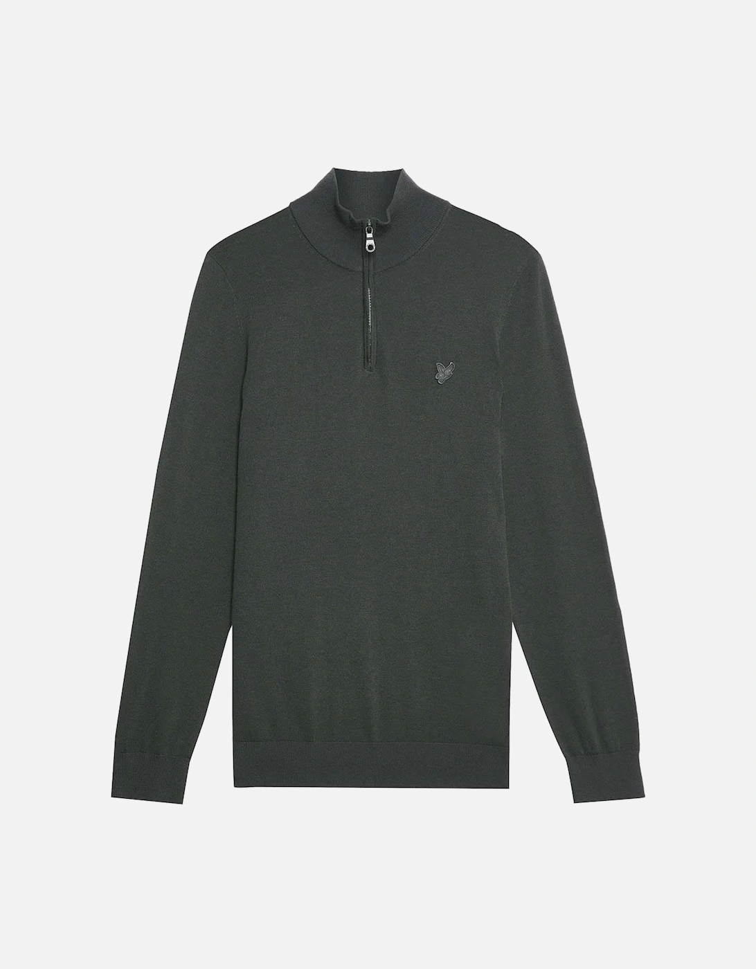 Tonal Eagle Merino Quarter Zip Jumper