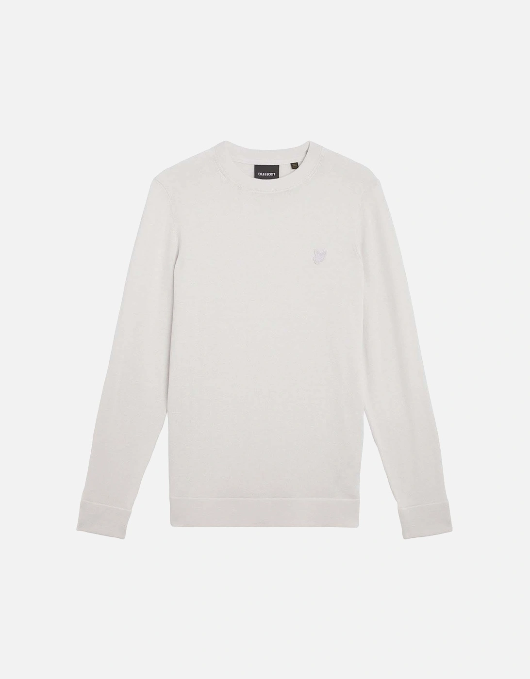 Tonal Superfine Cotton Crew Neck Jumper