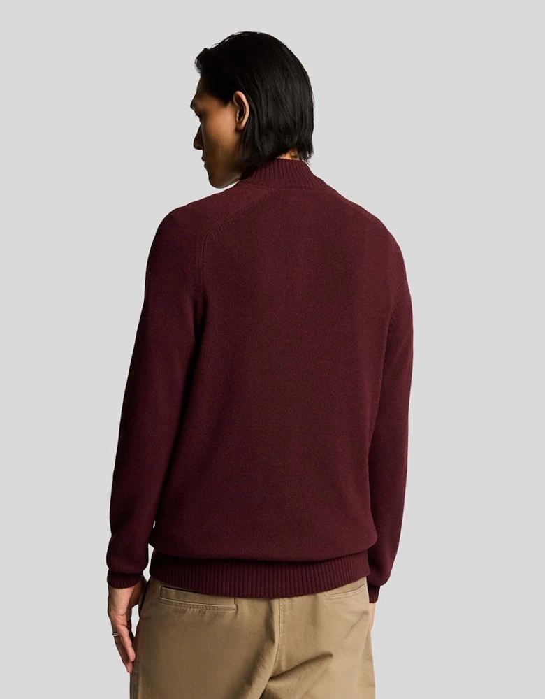 Saddle Sleeve Quarter Zip Jumper