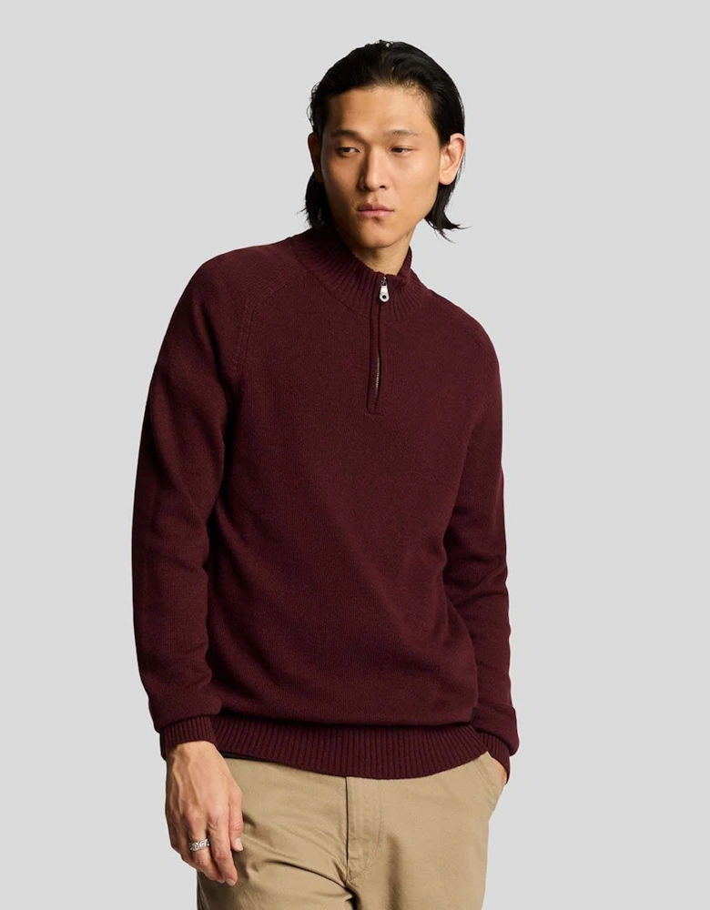 Saddle Sleeve Quarter Zip Jumper