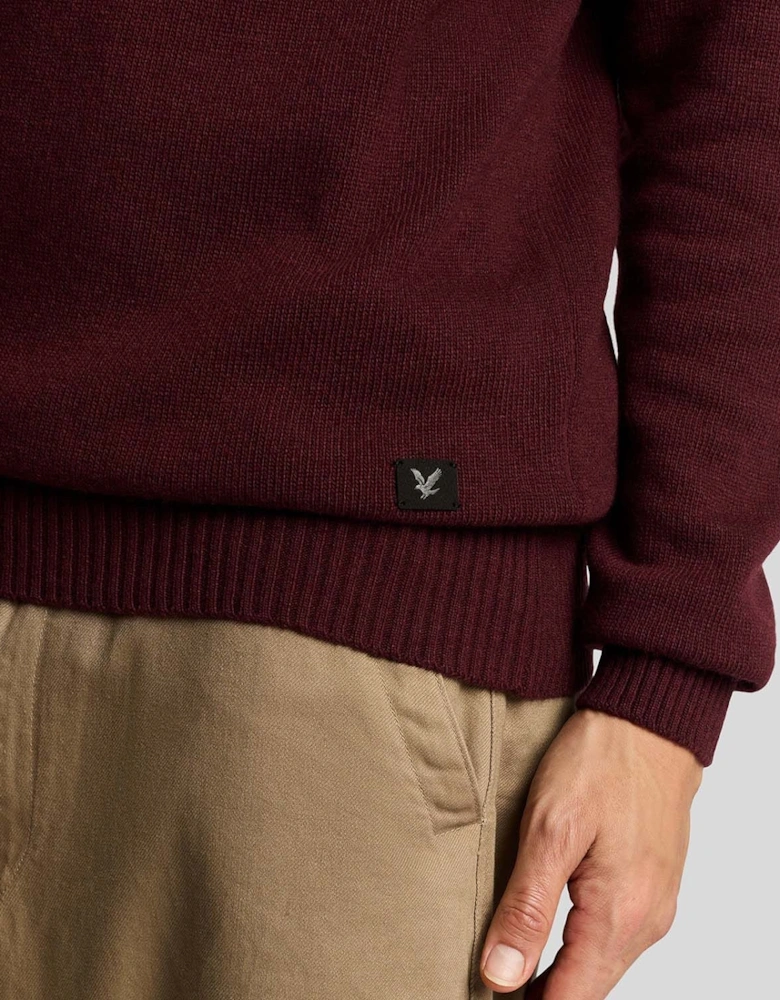Saddle Sleeve Quarter Zip Jumper