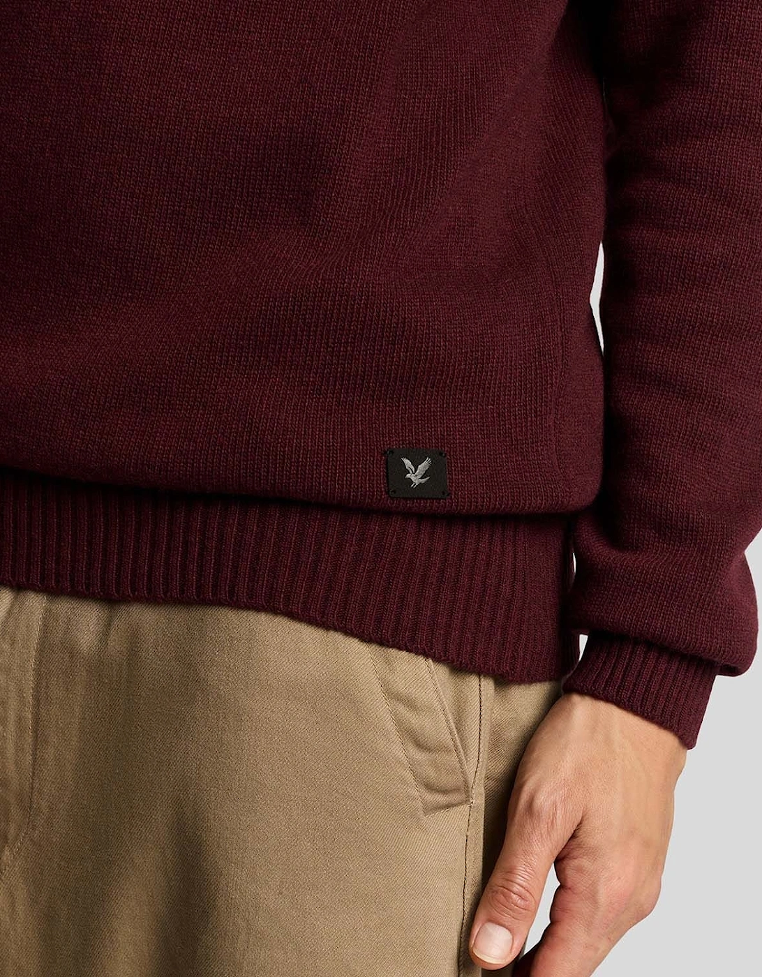 Saddle Sleeve Quarter Zip Jumper