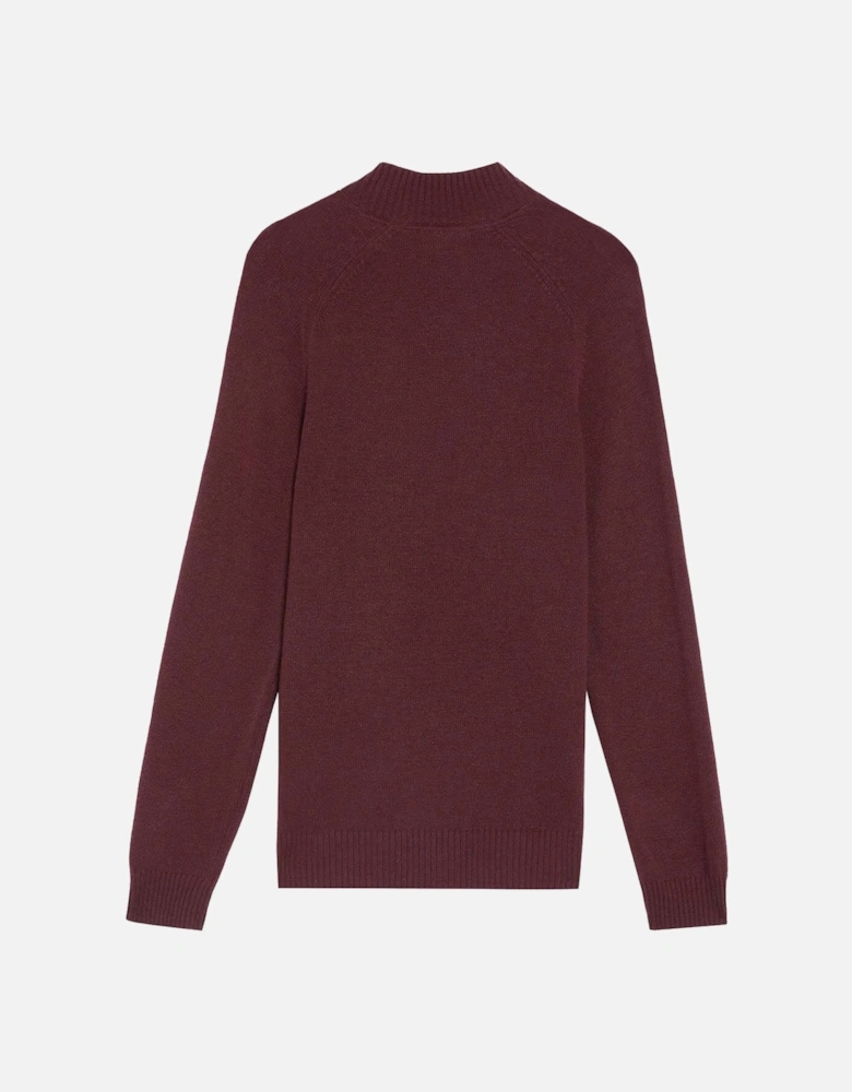 Saddle Sleeve Quarter Zip Jumper