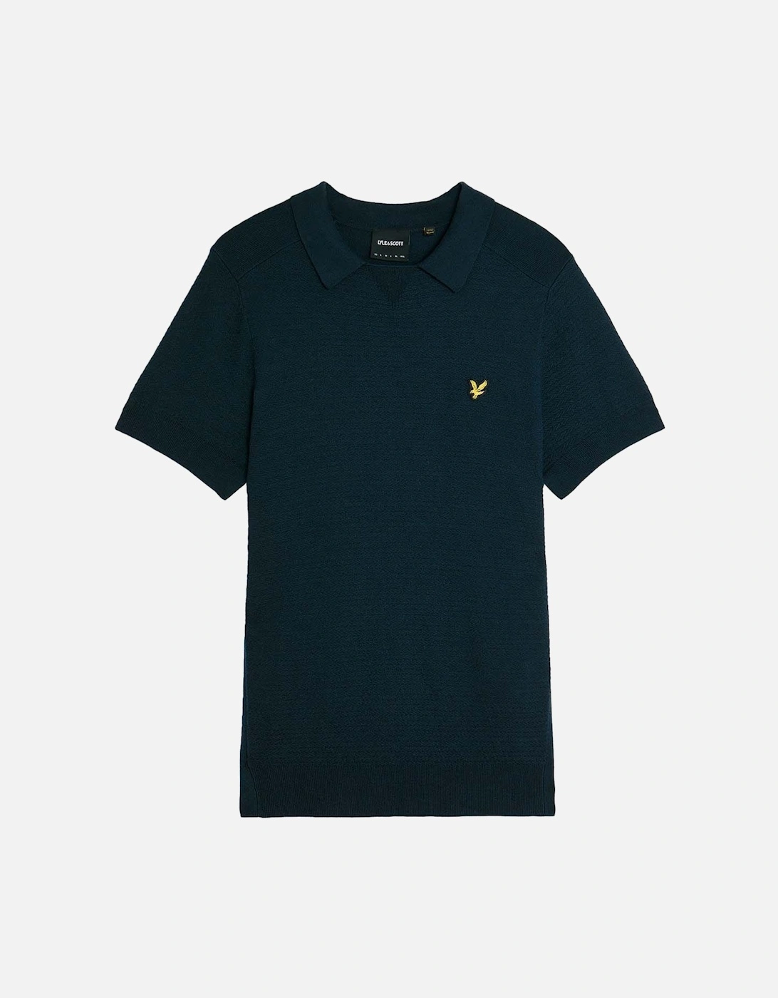 Herringbone Knitted Polo Shirt