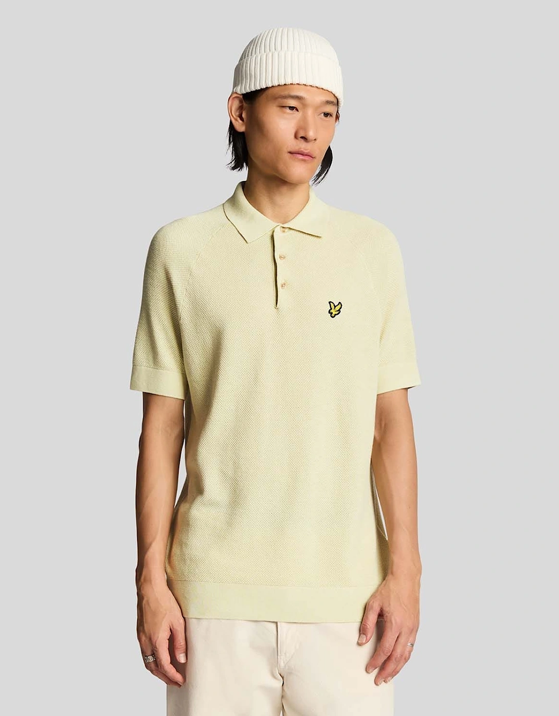 Linen Blend Knitted Polo Shirt, 7 of 6