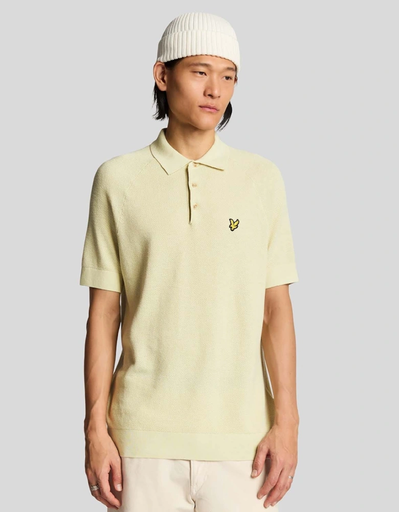 Linen Blend Knitted Polo Shirt