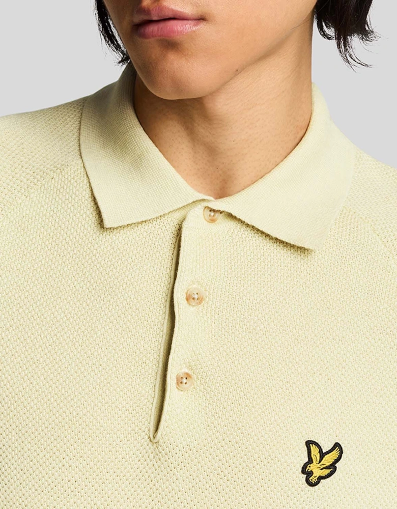 Linen Blend Knitted Polo Shirt
