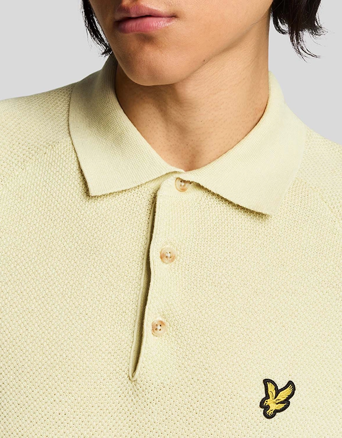 Linen Blend Knitted Polo Shirt