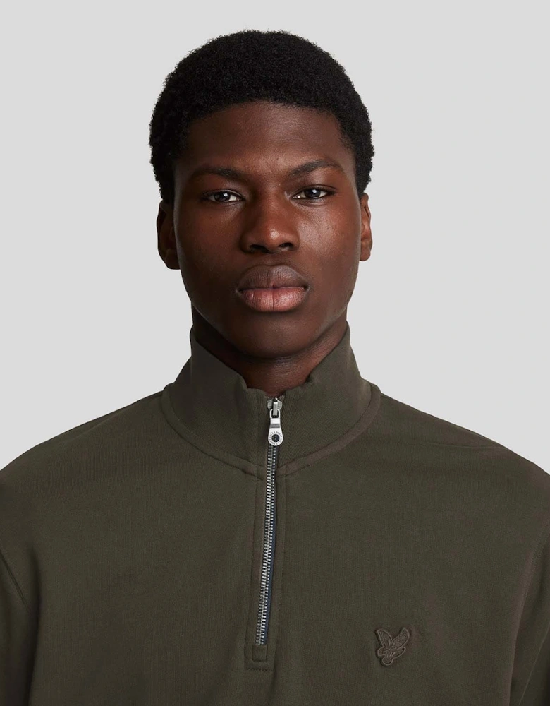 Tonal Eagle Quarter Zip Sweatshirt