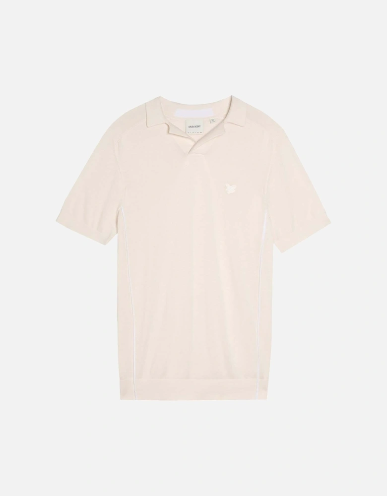 Seam Tipped Knitted Polo Shirt