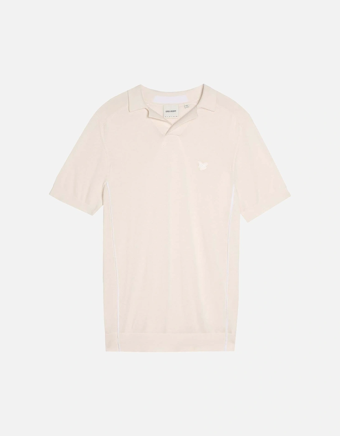 Seam Tipped Knitted Polo Shirt