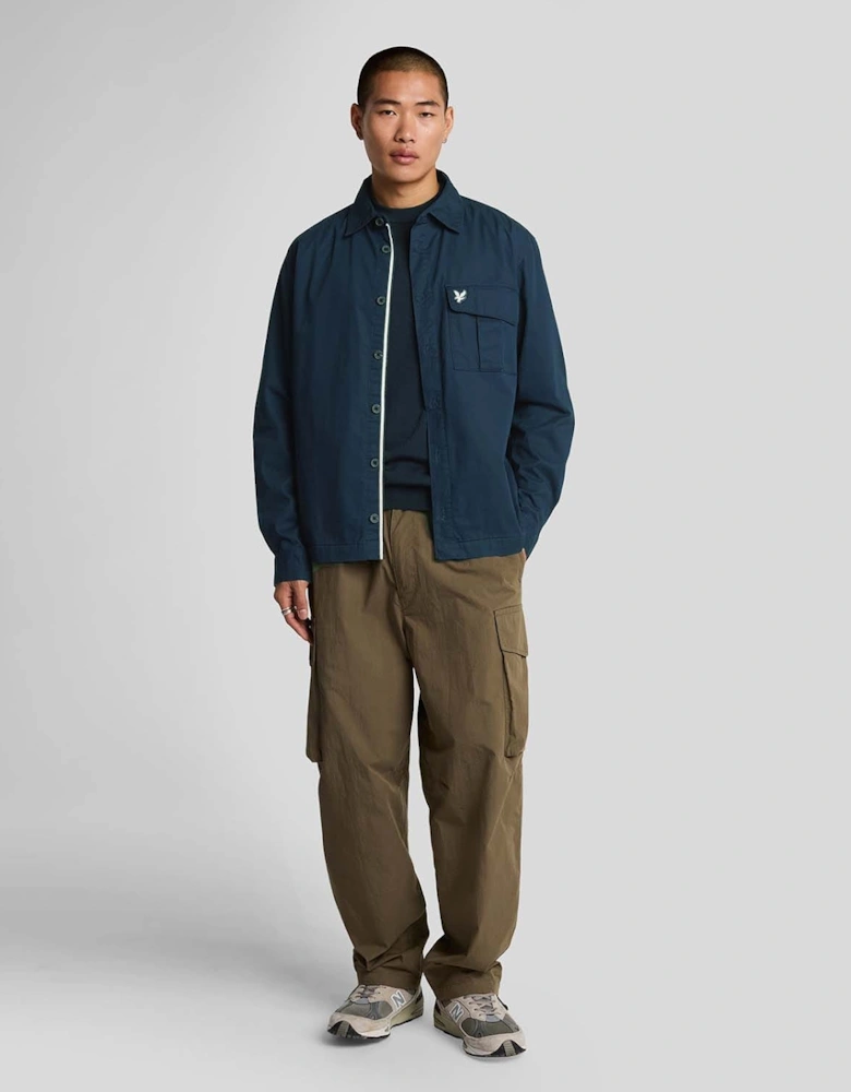 Pleated Pocket Overshirt